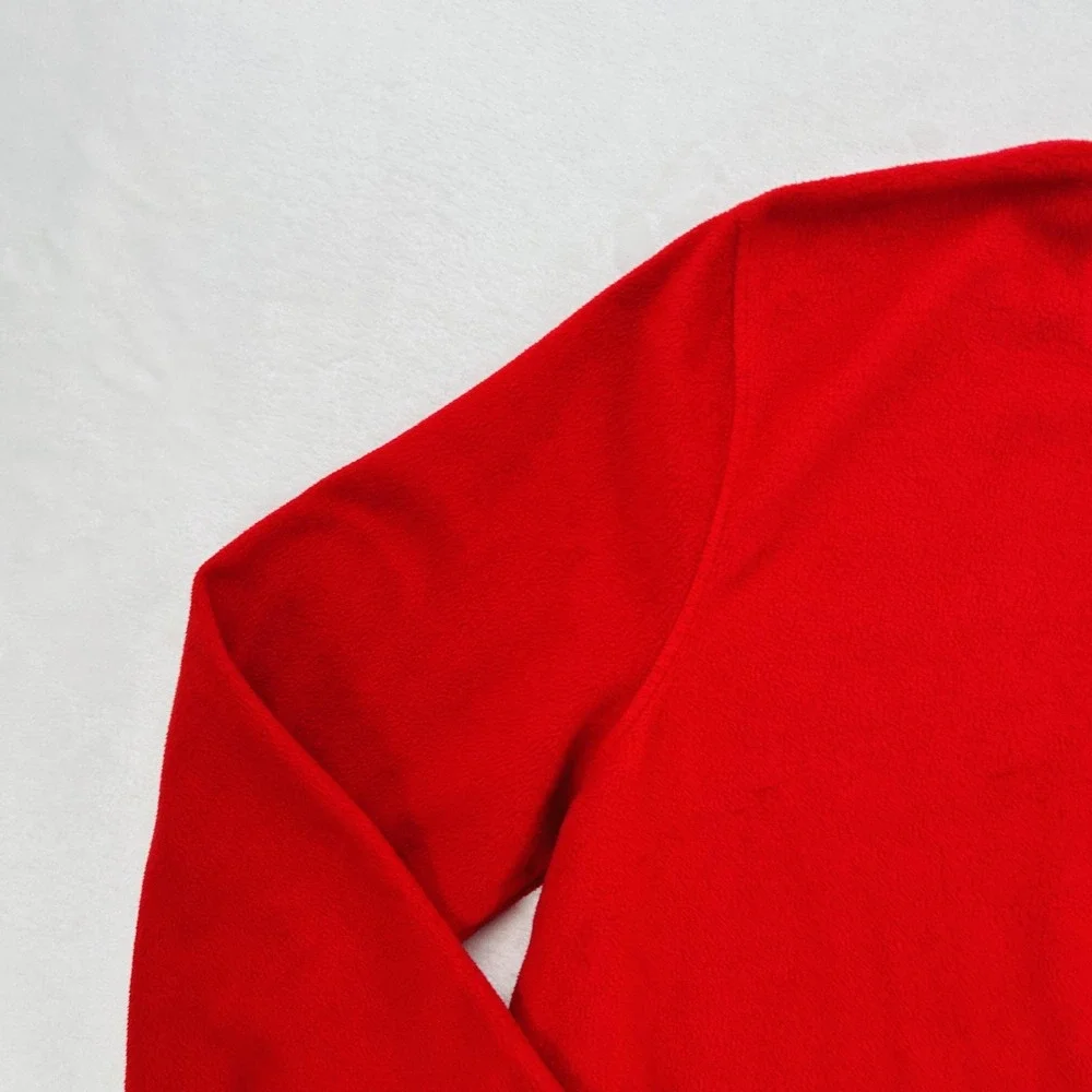 IZOD Pullover Sweater Mens XL Red Fleece Long Sleeve Crewneck Classic Warm Top